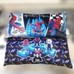 スパイダーマン プレミアムサガラ風刺繍　ロングクッション 2種セット