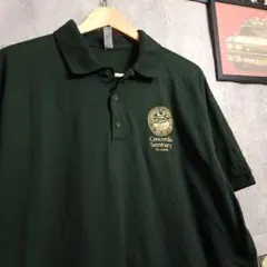 US古着 Concordia Seminary ギルダン刺繍ポロシャツ 緑 XLのサムネイル