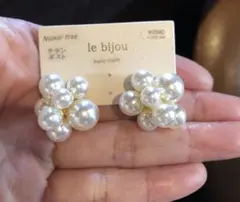 【No.939】可愛いクラシカルぷっくりパールラウンドピアス新品モダンお洒落上品