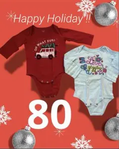 ロンパース2点セット　クリスマスツリー　GAP