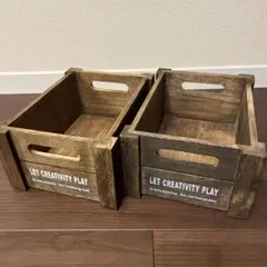 木製収納ボックス LET CREATIVITY PLAY