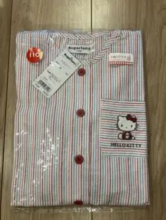 【新品未使用品】Sugar Landハローキティストライプ柄パジャマ110cm