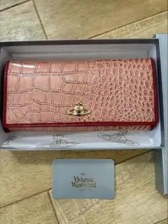 Vivienne Westwood 長財布 クロコ型押し ピンクのサムネイル