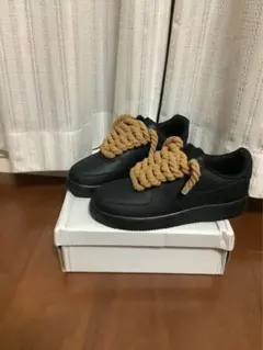 金具取り付け可能　穴拡張なし　NIKE Air force 1 ロープフォース