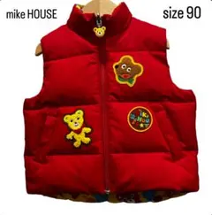 mike HOUSE 赤 リバーシブル　ベビーベスト 90