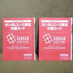 ガンダムエース 9月号 付録 ガンダムカードゲーム EXベース 2枚セット