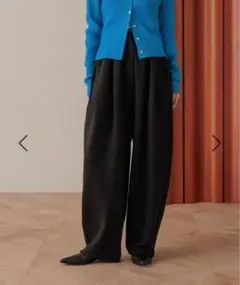 LOWRYSFARM カットイージーコクーンパンツ ブラック Lサイズ