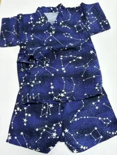 星座柄コットン甚平 80 美品　西松屋