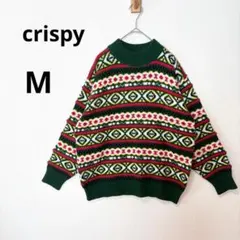 メンズ M 古着 ヴィンテージ ノルディック柄　ニット セーター 80s 90s