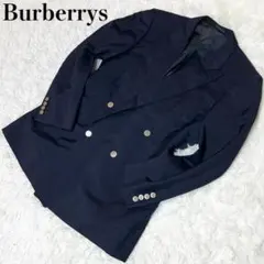 バーバリーズ テーラードジャケット 紺ブレ ブレザー 金 L 175AB6 紺