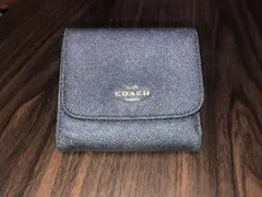 coach 三つ折財布 ネイビー