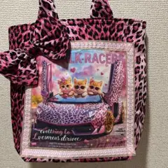 【パネル生地使用トートバッグ】Pinky Leopard ♡