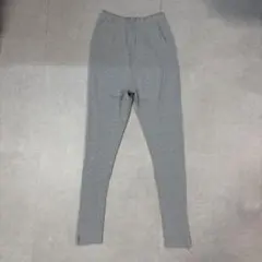 リブニット レギンス グレー スリット入りのサムネイル