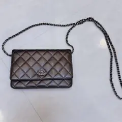 即購入可能　CHANEL チェーンウォレット　ラムスキン