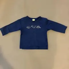 長袖カットソー 恐竜 ネイビー 90cm