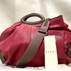 極美品】 マルニ 2way バルーン トートバッグ バイカラー A4 保存袋付 