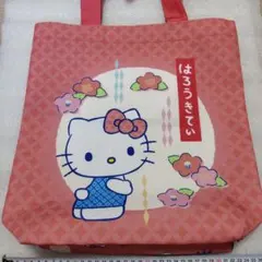 ★ 미사용 ★ハローキティはろうきてぃ ☆和柄トートバッグkitty