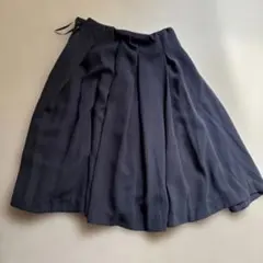 プリーツスカート グレー ひざ丈スカート