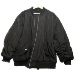 H&M オーバーサイズ MA-1 黒 L