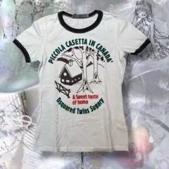 DSQUARED2 イタリア製 女児服 y2k ギャル 刺繍 リンガーT チビT