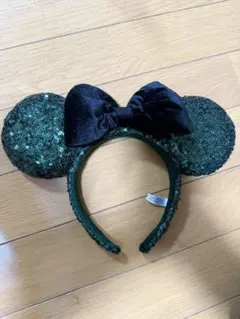 ディズニー　ミッキーカチューシャ ダークグリーン