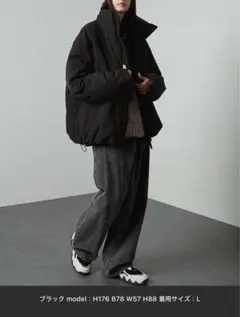ブラック ダウンジャケット Lサイズ