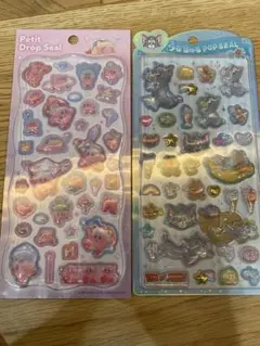 カービィ＆トムとジェリー シール 2枚セット　うるちゃる　プチドロップステッカー