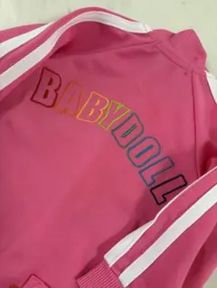 BABYDOLL ロンパース カバーオール ジャージ素材 刺繍ロゴ 70cm