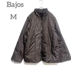 キルティングジャケット　M ブラウン　ベスト切替　ジャンパー　カジュアル　暖か