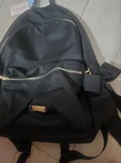 メゾンドフルール リボン リュック 撥水 ラウンドリュック ブラック