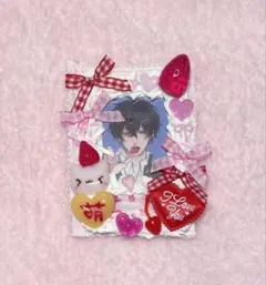 トレカケース 硬質ケースデコ ホイップデコ 量産型 ピンク 赤 オムライス ねこ