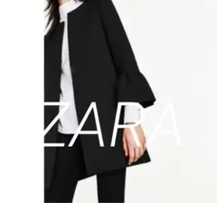 ZARA WOMAN ブラック フレアスリーブコート