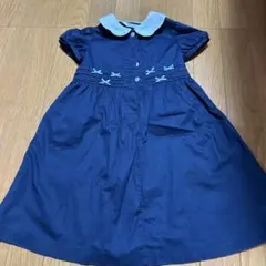 ネイビー 襟付き 半袖ワンピース 100cm