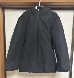 グローバルワーク　ブラック フード付き 中綿コート　150センチ