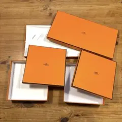 【極美品】HERMES エルメス ギフトボックス オレンジ　空箱のみ　3セット