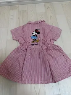 プティマイン　80 ミニーマウス　ミニー　ワンピース　赤　ストライプ　女の子
