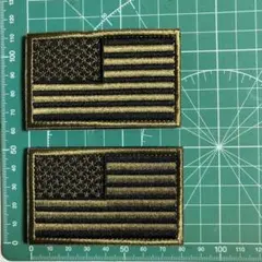 【Z459】ミリタリー パッチ ワッペン 星条旗 2枚セット ベルクロのサムネイル
