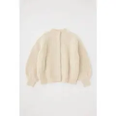 MOUSSY TUCK SLEEVE KNIT カーディガン アイボリー