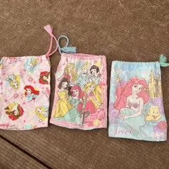 ディズニープリンセス 巾着袋 セット　コップ袋