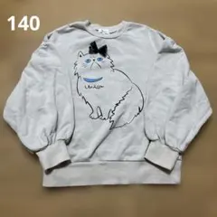 Unica ふてねこ　猫プリント トップス トレーナー　140