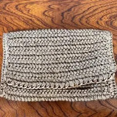 ゴールド編み込みクラッチバッグ