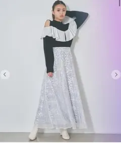 オーナメントフレアシアースカート♡リリアンカラット