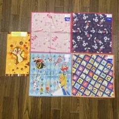 ディズニー　ハンカチまとめ売り　5枚