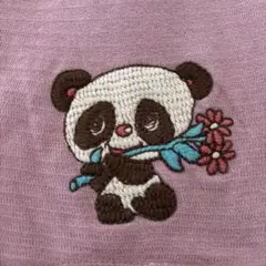 ◆美品◆LAUGH＆CHEAP パンダ刺繍スウェット素材スカート くすみピンクのサムネイル
