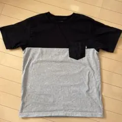 THE NORTH FACE M ポケット付き Tシャツ 黒/グレー