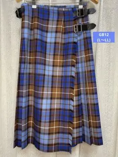 美品♡【O'NEIL OF DUBLIN】チェック プリーツスカート ブルー S O'NEIL of DUBLIN スカート 「別注」「O'NEIL DUBLIN」Patch80