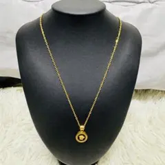 VERSACE ヴェルサーチ メドゥーサ ネックレス ブラック×ゴールド