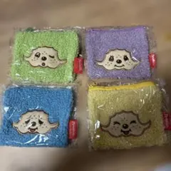 モンチッチ　もこもこスクエアポーチ　くすみカラーバージョン