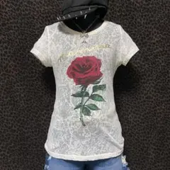 00s Y2K Philipp Plein シアーTシャツ フラワーデザインのサムネイル