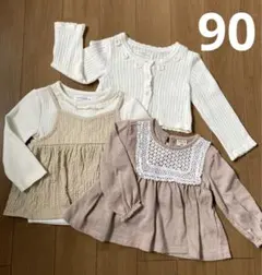 バースデイ　トップス　90 ママラク長袖　キッズスカート　ベビー